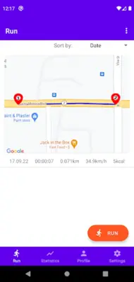 Tracking Run android App screenshot 2